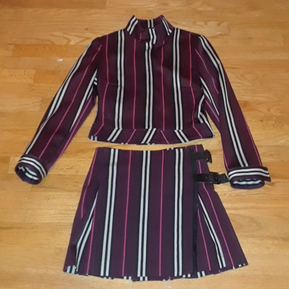 Burberry London Striped 2 piece Skirt/Jacket